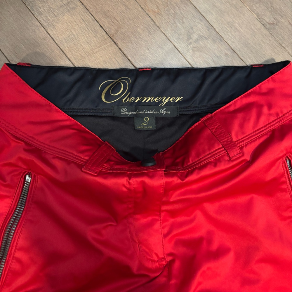 Obermeyer “Lennox” Ski Pants size 2 bright cherry red - Picture 6 of 11